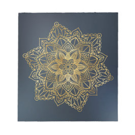 Bloco De Notas Dourado Mandala