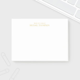 Bloco De Notas Dourado profissional e branco