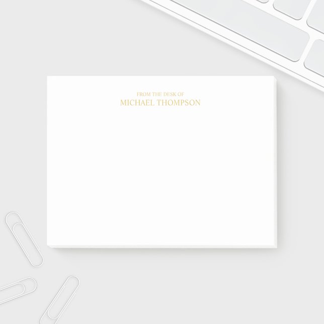 Bloco De Notas Dourado profissional e branco (Criador carregado)