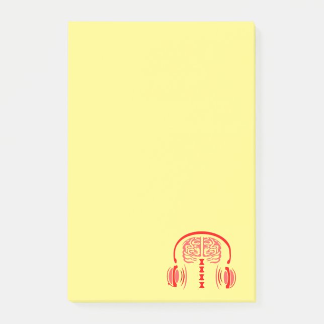 Bloco De Notas Doutor Cérebro Escutando Música (Frente)