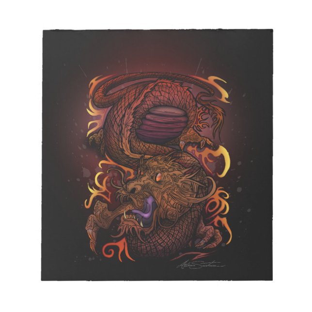 Bloco De Notas Dragão (Design de assinatura) (Frente)