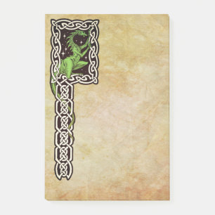 Bloco De Notas Dragão Verde com Borda Celular