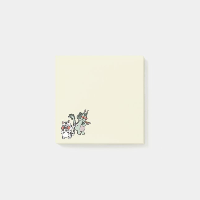 Bloco De Notas Dragão verde tigre branco (Frente)