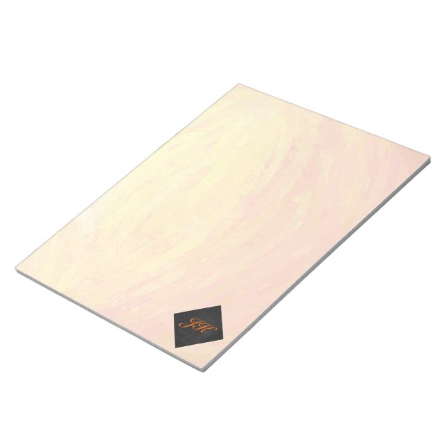 Bloco De Notas Dragões Olho Laranja e Monograma Negro (Inclinado)