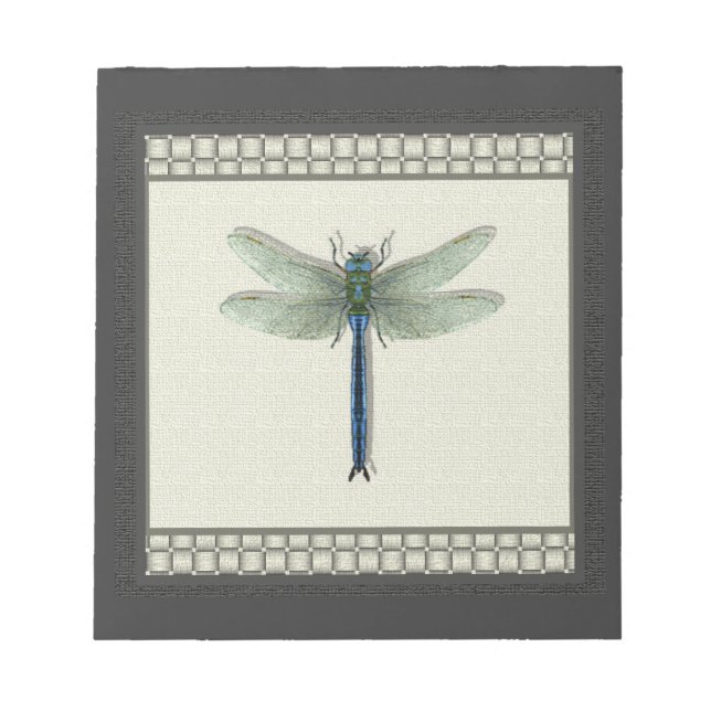 Bloco De Notas Dragonfly Azul Elegante (Frente)
