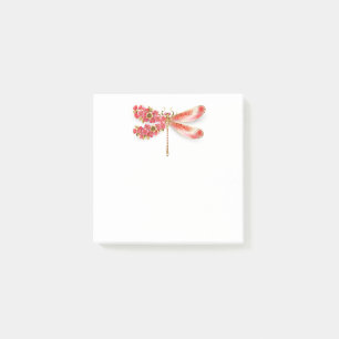 Bloco De Notas Dragonfly com joalheria sakura