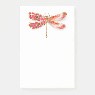 Bloco De Notas Dragonfly com joalheria sakura