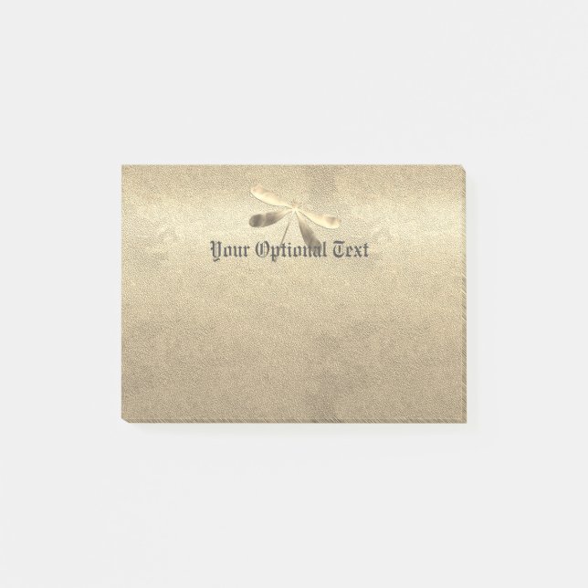 Bloco De Notas Dragonfly Dourada (Frente)