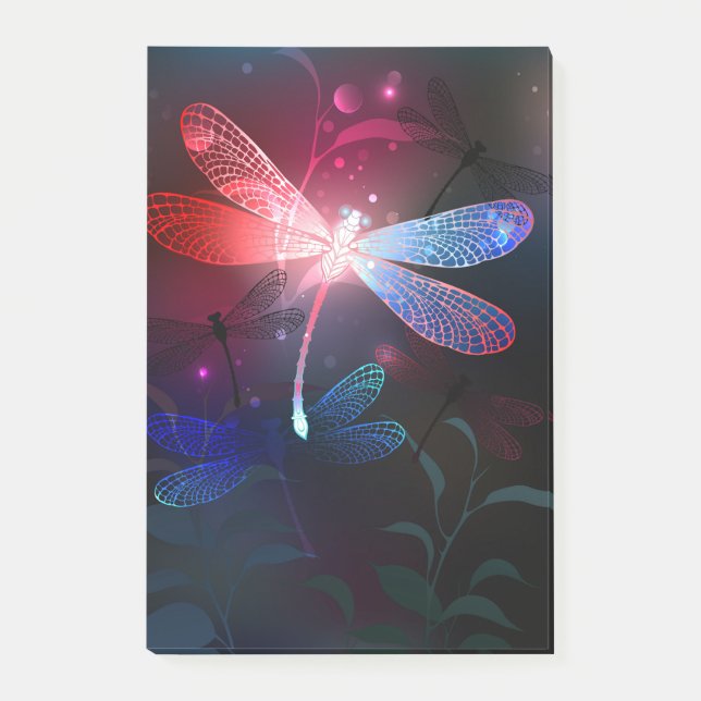 Bloco De Notas Dragonfly vermelha (Frente)
