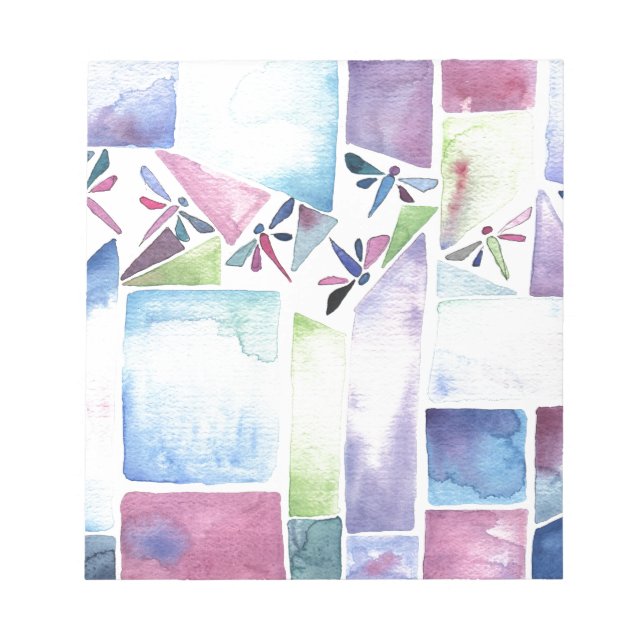 Bloco De Notas Dragonfly Watercolor Pastel (Frente)