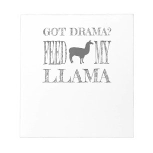 Bloco De Notas Drama Llama Fez Drama Alimentar Meu Lama