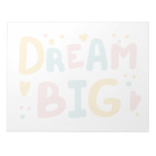 Bloco De Notas Dream Big Pastel Hearts