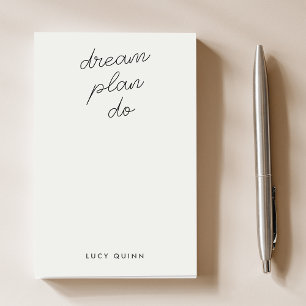 Bloco De Notas Dream Plan Do Cinzas simples minimalistas modern