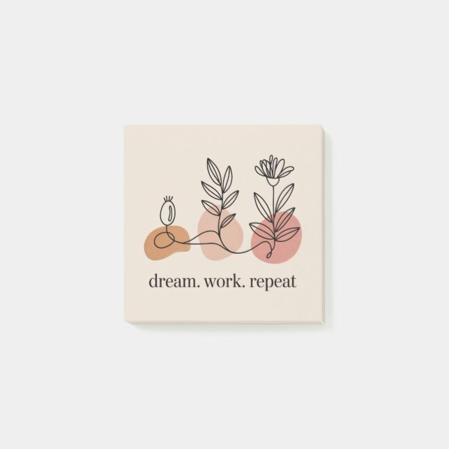 Bloco De Notas Dream. Work. Repeat (Frente)