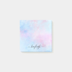 Bloco De Notas Dreamcolor Watercolor Turquoise Azul Rosa