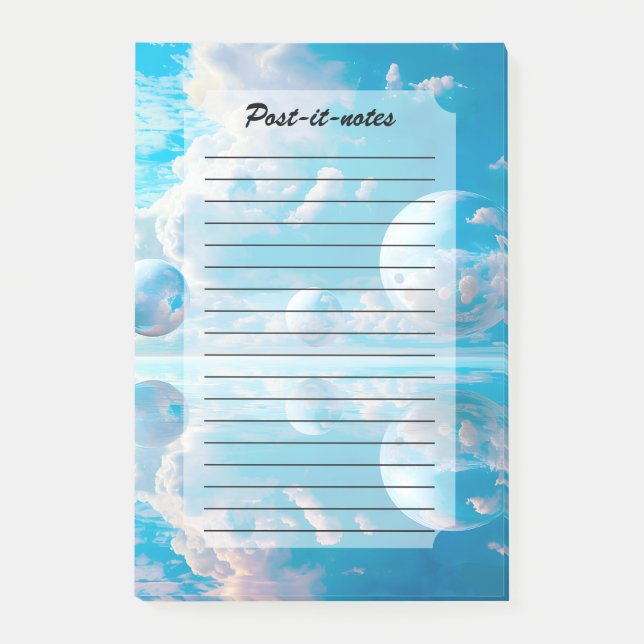 Bloco De Notas Dreamy Sky Surreal Nature Landscape (Frente)