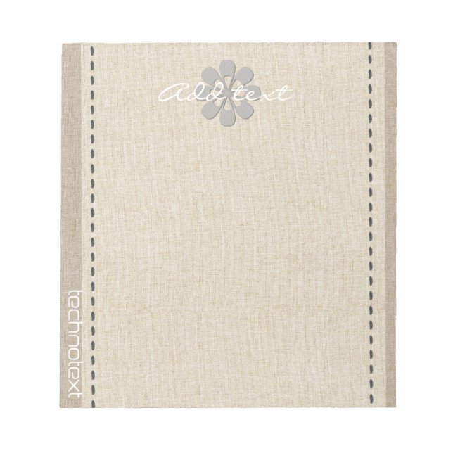 Bloco De Notas DreamySilver Snowflake Linen - Procurar Adicionar  (Frente)