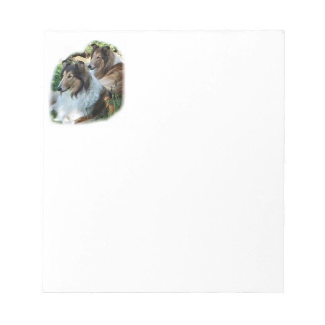 Bloco De Notas Duas Collies Sable Rough (Frente)