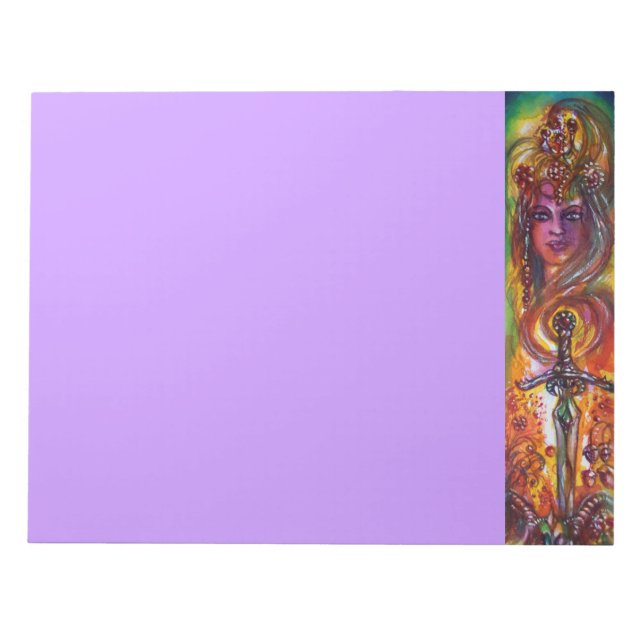 BLOCO DE NOTAS DURENDAL, ESPADA ROMÂNTICA E ANGEL (Frente)