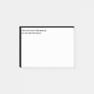 Bloco De Notas Duro nunca matou ninguém