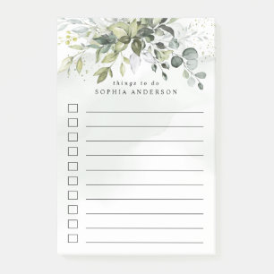 Bloco De Notas Dusty Blue Greenerent Suculento Elegante para List