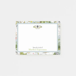 Bloco De Notas Dusty Blue Mariposa Vintage Notas do Posto