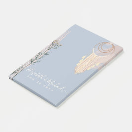 Bloco De Notas Dusty Blue Peach Boho Weding