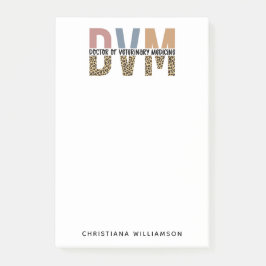 Bloco De Notas DVM Personalizada Doutorado em Medicina Veterinári