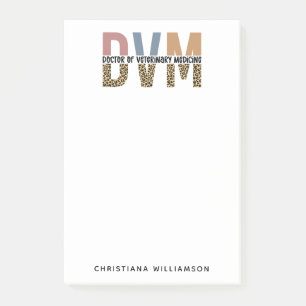 Bloco De Notas DVM Personalizada Doutorado em Medicina Veterinári