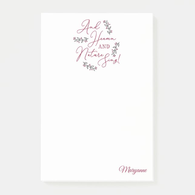 Bloco De Notas E Céu e Canto da Natureza - Personalizado (Frente)