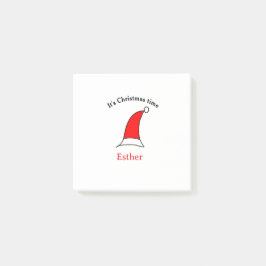 Bloco De Notas É época de Natal, nome do chapéu vermelho do Papai