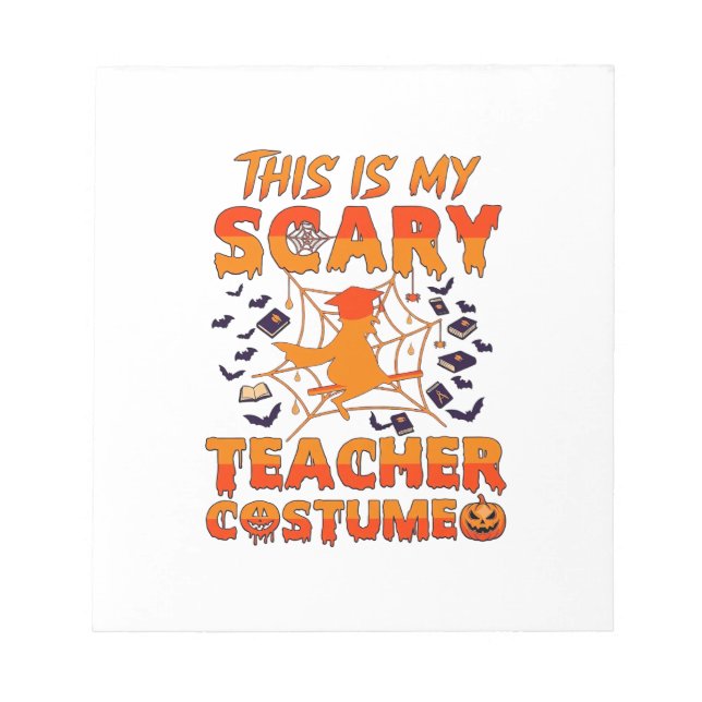 Bloco De Notas É Fantasmagórico Professor Fantasia Halloween Brux (Frente)