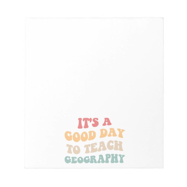 Bloco De Notas É Um Bom Dia Ensinar Geografia II (Frente)