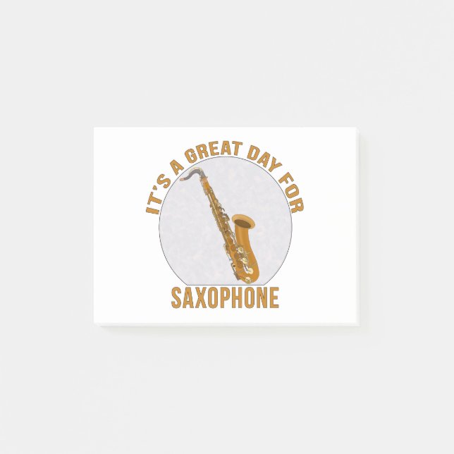 Bloco De Notas É um dia Excelente para o saxofone (Frente)