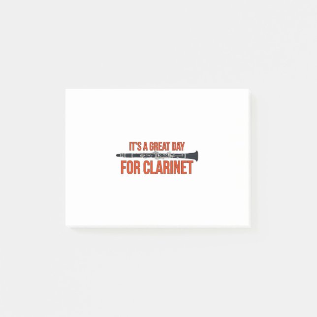 Bloco De Notas É um grande dia para clarinete (Frente)