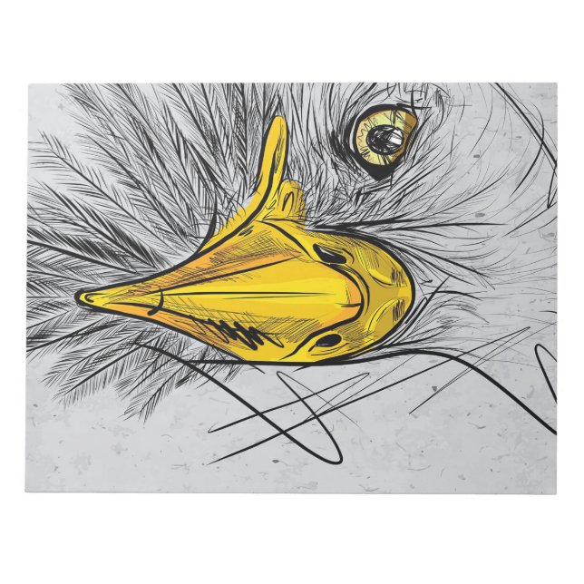 Bloco De Notas Eagle Sketch Face Wall Art (Frente)