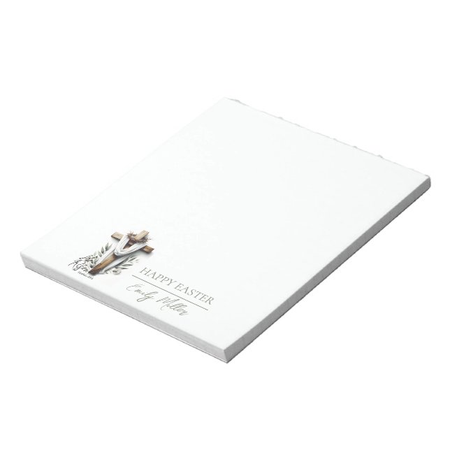 Bloco De Notas Easter Morning Cross with Crown of Thorns  (Invertido)