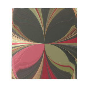 Bloco De Notas Edgy Earth Kaleidoscope Art Impressão