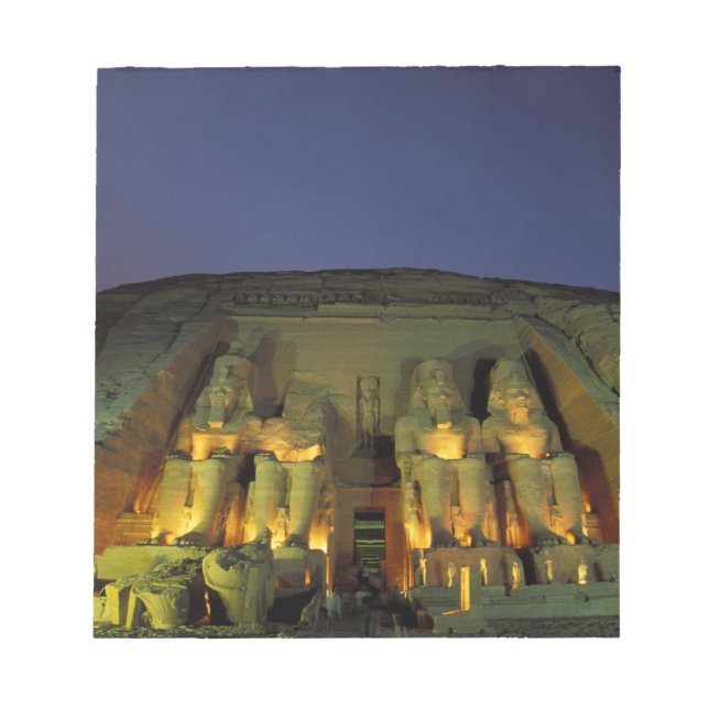 Bloco De Notas Egito, Abu Simbel, Figuras colossais de Ramessés (Frente)