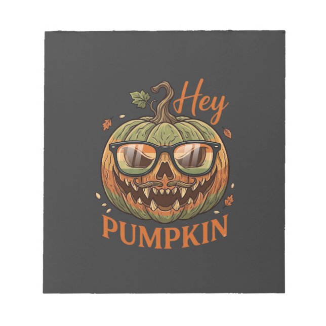 Bloco De Notas Ei Abóbora Óculos de Halloween Jack Lantern Bigode (Frente)
