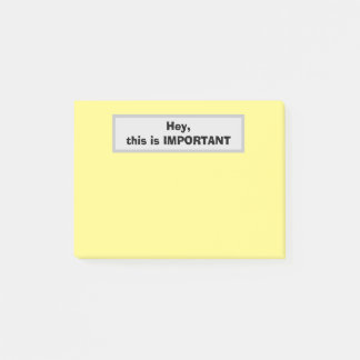 Bloco De Notas Ei, isto é importante (amarelo)
