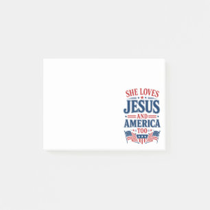 Bloco De Notas Ela Ama Jesus e a América Também