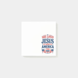 Bloco De Notas Ela Ama Jesus e a América Também
