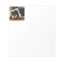 Bloco De Notas Ela Espera Três Collie