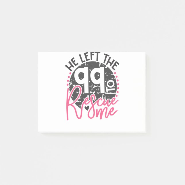 Bloco De Notas Ele deixou os 99 para me salvar. (Frente)