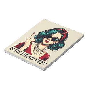 Bloco De Notas Ele É Morto Ainda Engraçado Dizendo Vintagem De Hu