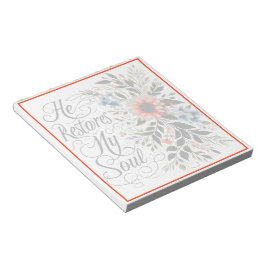 Bloco De Notas Ele restaura minha alma floral