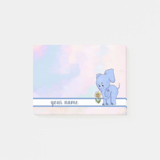 Bloco De Notas Elefant und Blume Post-it Klebezettel (Frente)