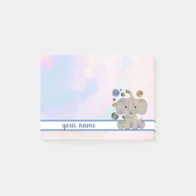 Bloco De Notas Elefant und Seifenblasen Klebezettel (Frente)