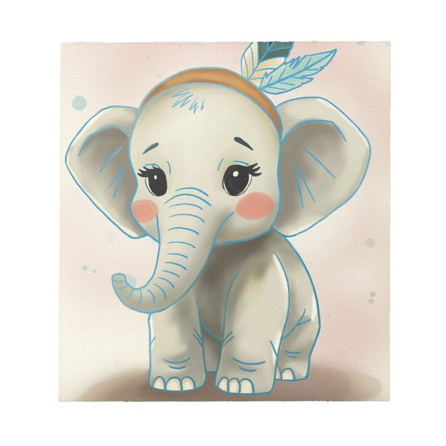 Bloco De Notas Elefante Bebê (Frente)